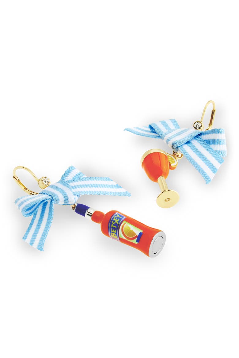 Mismatched Cocktail Earrings, Alternate, color, ORANGE