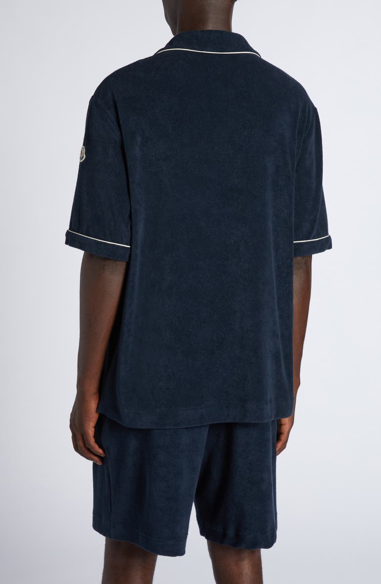 Moncler Tipped Cotton Terry Cloth Polo, Alternate, color, 