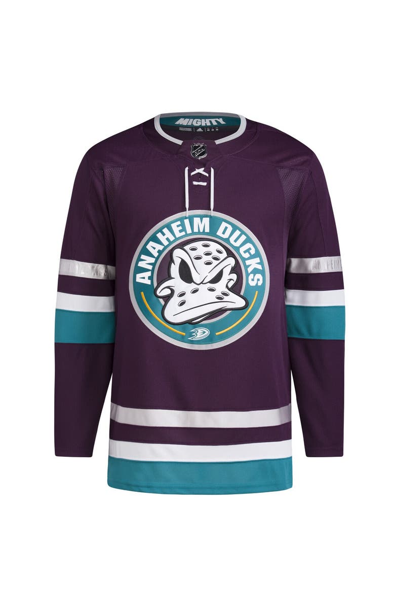 adidas Men's adidas Purple Anaheim Ducks 30th Anniversary Primegreen Authentic Jersey, Alternate, color,