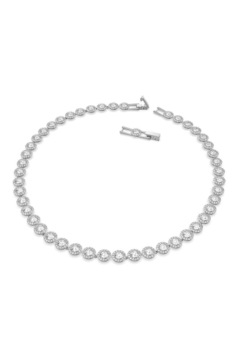 Una All Around Crystal Necklace, Bracelet & Stud Earrings Set, Alternate, color, WHITE/ SILVER