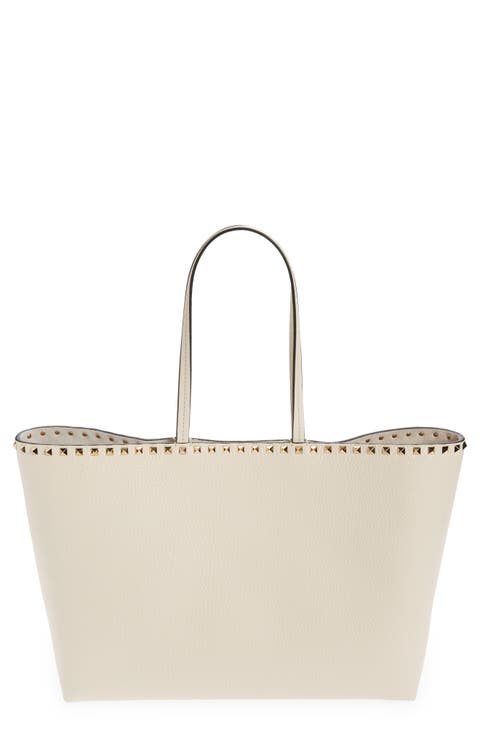 Rockstud Leather Tote