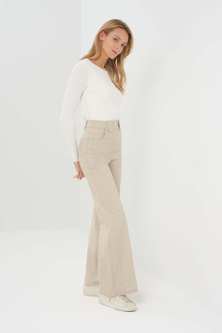 Harley Performance Cotton Travel Wide Leg Pant, Alternate, color, Champagne