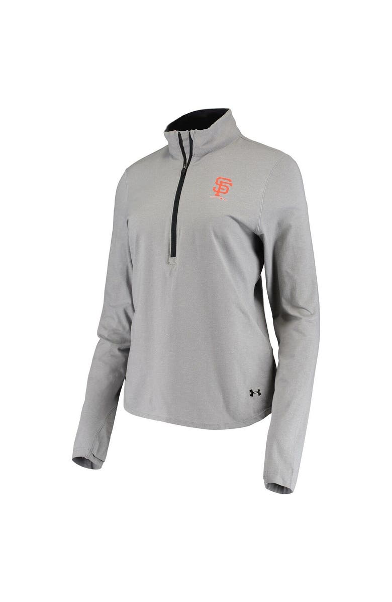 Under Armour Women's Under Armour Gray San Francisco Giants Tri-Blend Half-Zip Jacket, Alternate, color, Gray
