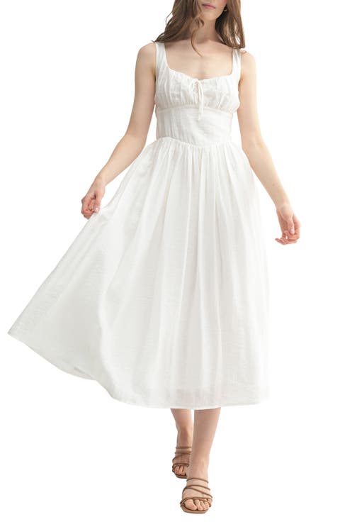 Set-In Waist Midi Dress