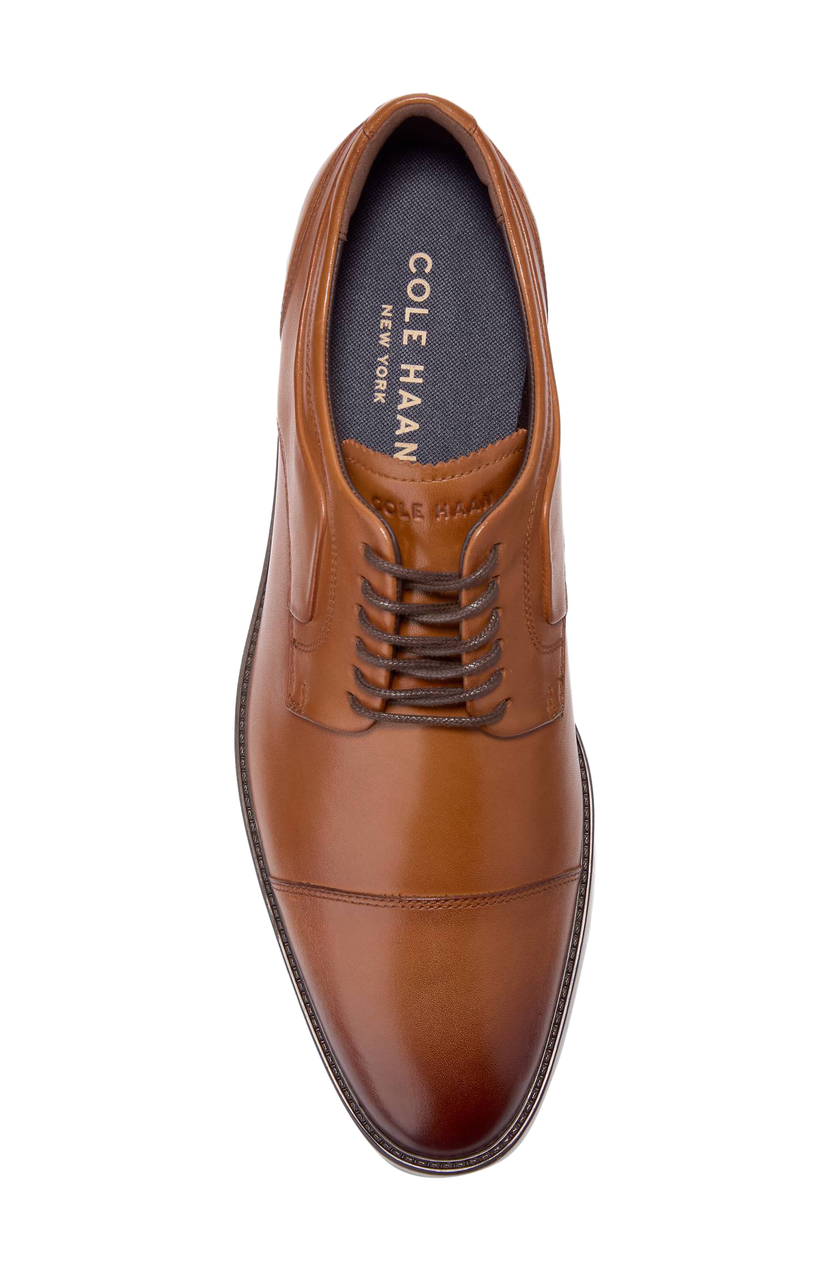 Barton Grand Leather Cap Toe Oxford, Alternate, color, BRITISH TAN / DEMITASSE