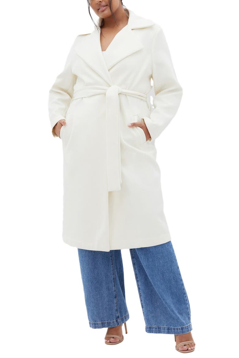 Hunter Tie Waist Coat, Main, color, CREAM