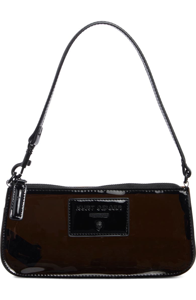 KG Kurt Geiger Highgate Vinyl Wristlet, Main, color, Black