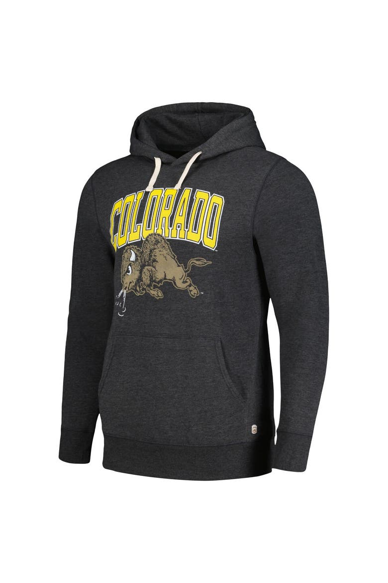 Men's Homefield Charcoal Colorado Buffaloes Tri-Blend Vintage Pullover Hoodie, Alternate, color, Charcoal