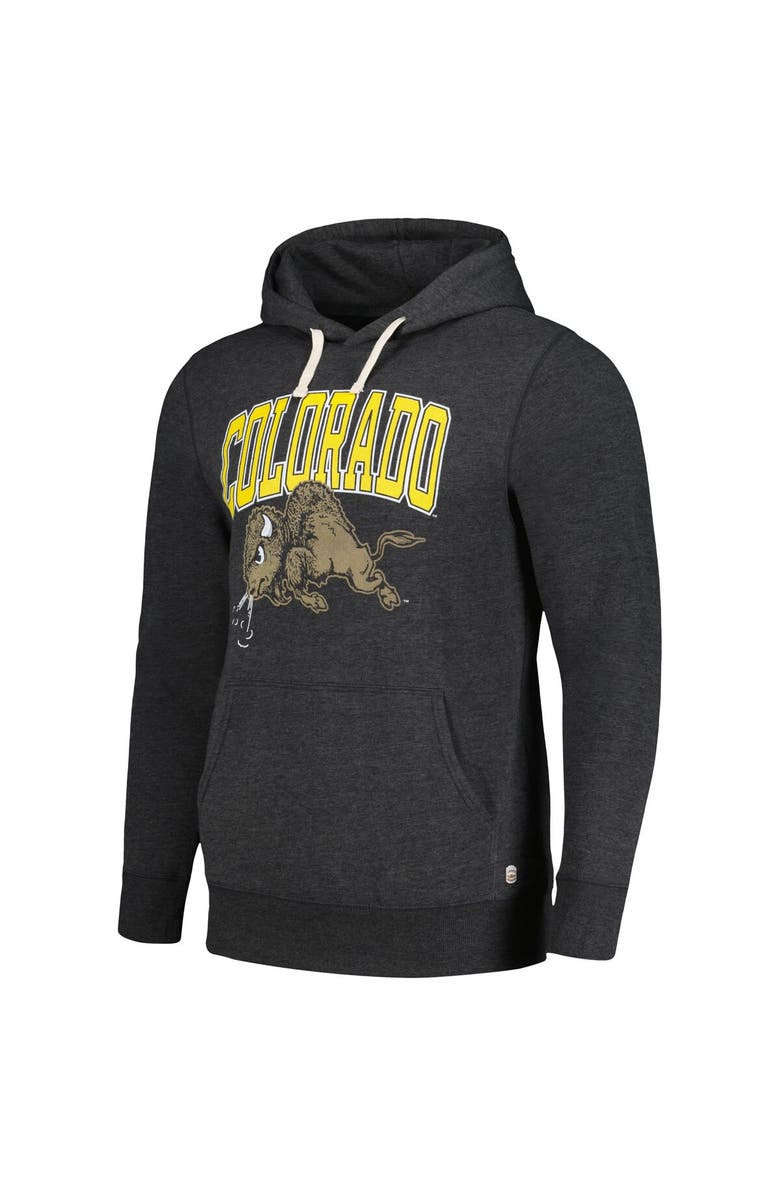 HOMEFIELD Men's Homefield Charcoal Colorado Buffaloes Tri-Blend Vintage Pullover Hoodie, Alternate, color, Charcoal