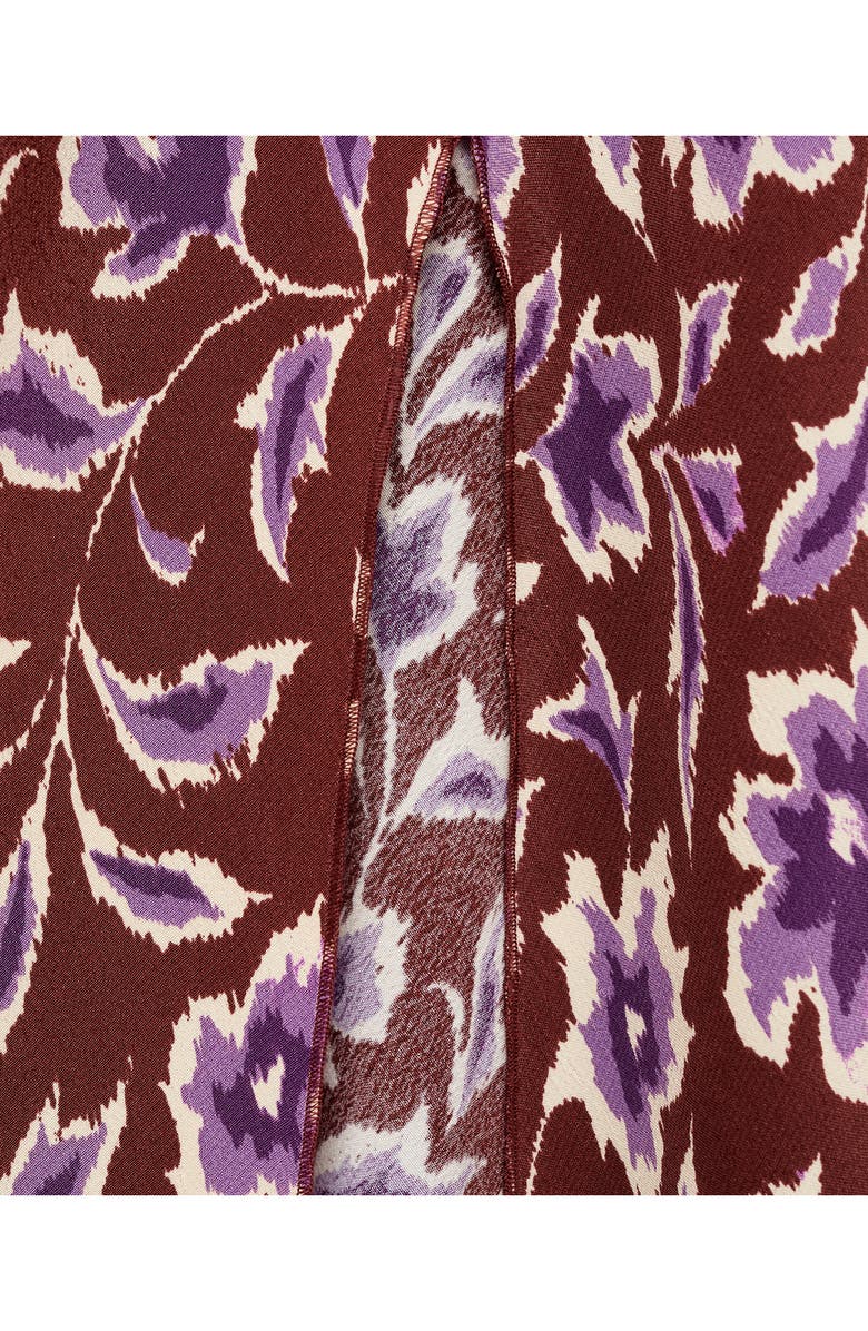 MANGO TEEN Floral Print Halter Neck Maxi Dress, Alternate, color, Brown