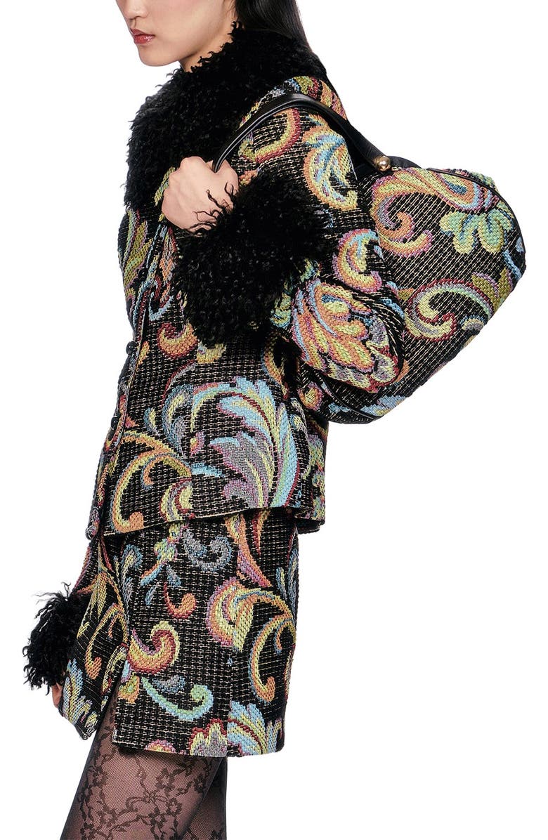 Anna Sui Tapestry Granny Bag, Alternate, color, Black Multi