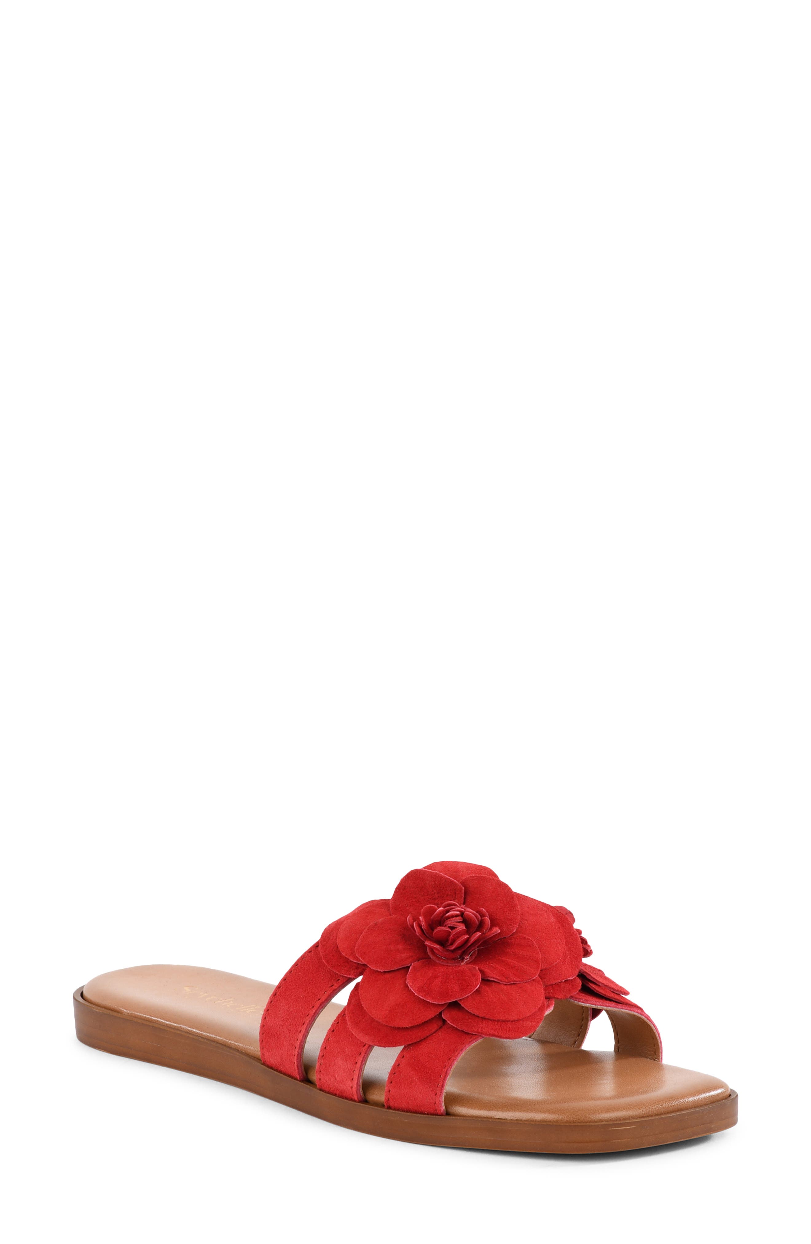 Seychelles Morning Dew Slide Sandal, Main, color, Red