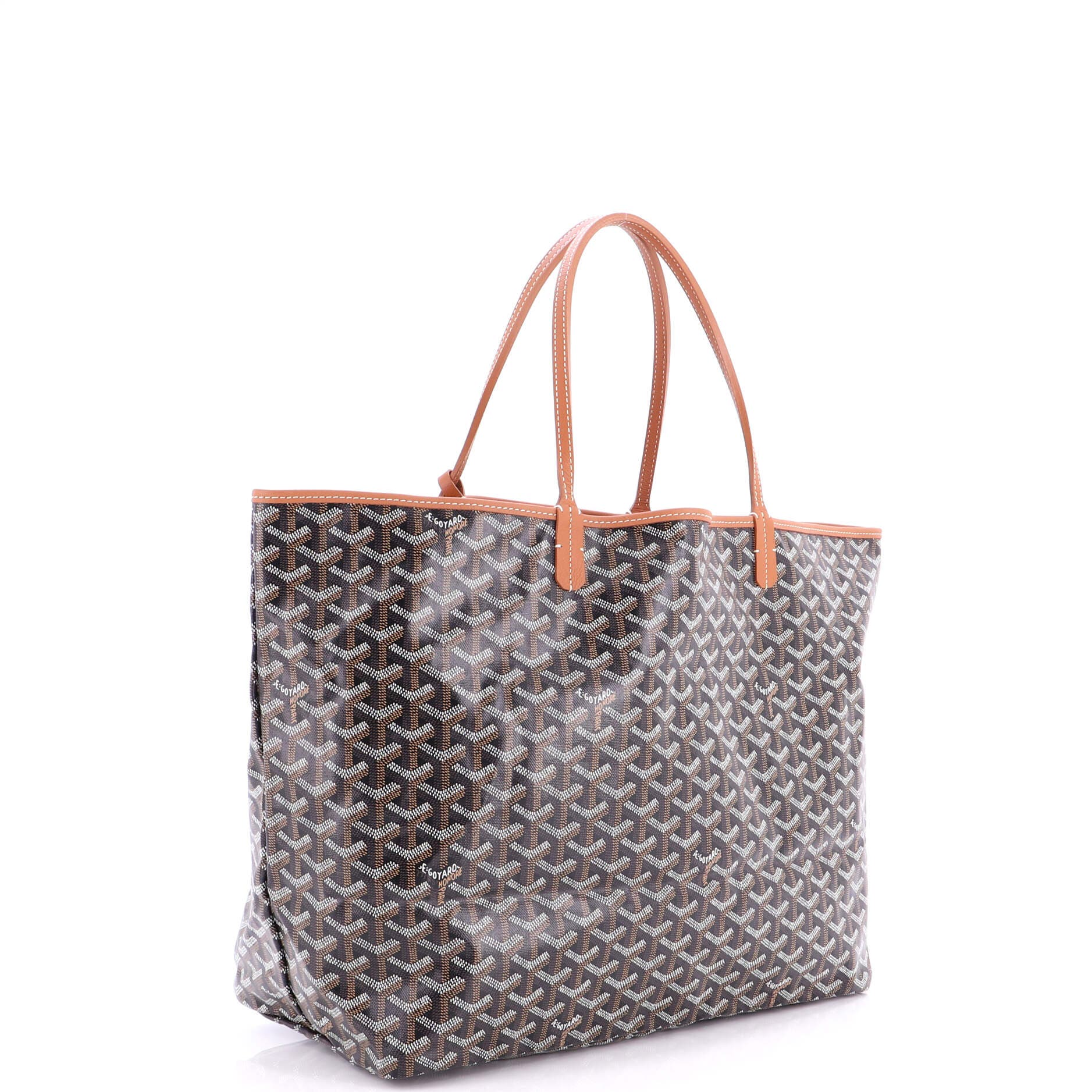 Pre-Owned Goyard Saint Louis Tote Coated Canvas GM, Alternate, color, Brown