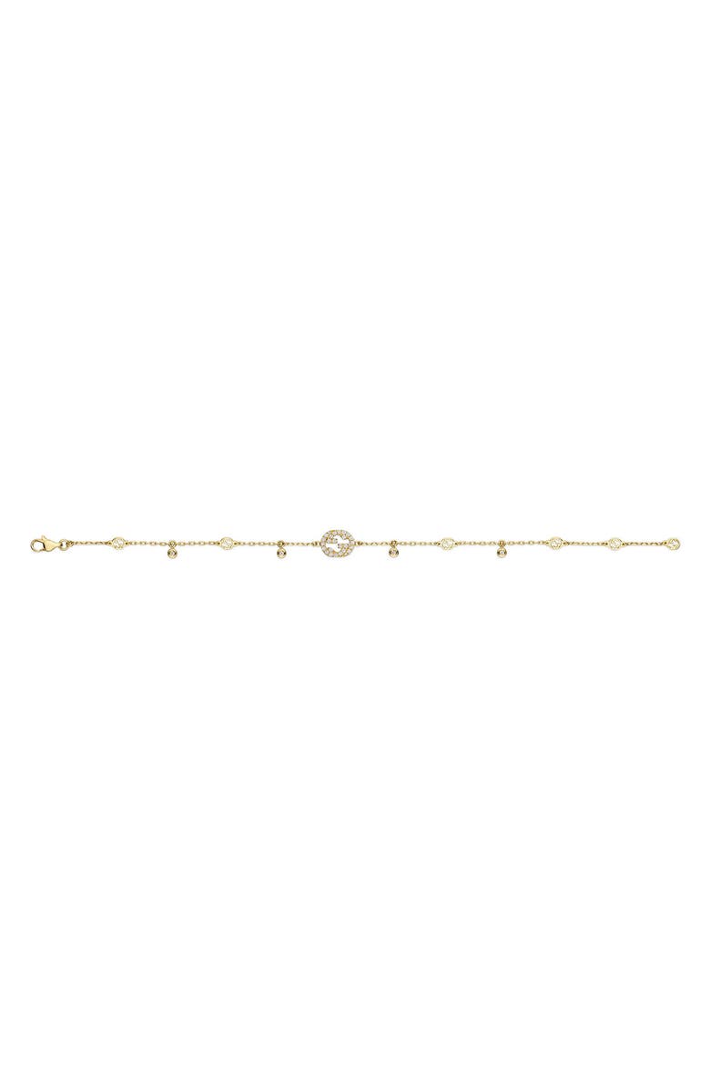 Gucci Interlocking-G Diamond Bracelet, Alternate, color, Gold
