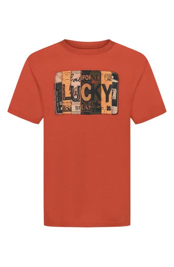 Lucky Brand Kids' Cali Plates Graphic T-shirt In Red