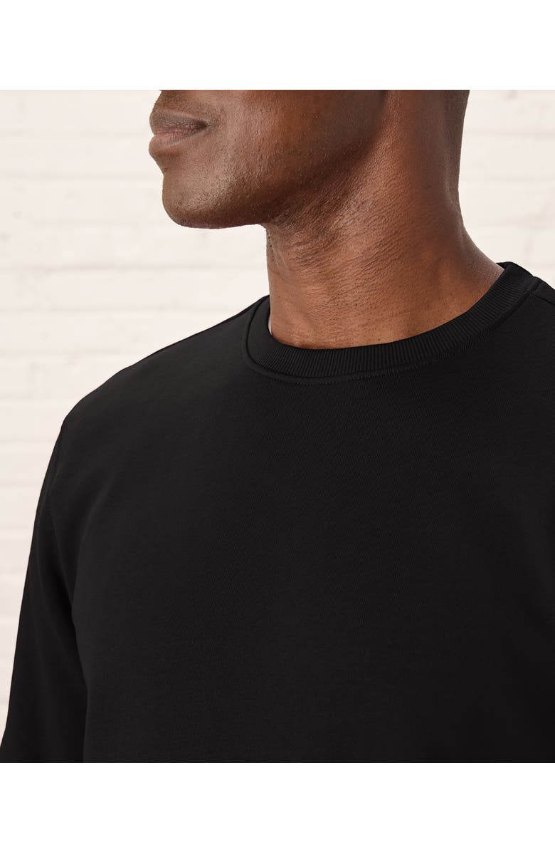 Pact Organic Cotton Cloud Brushed Fleece Crew Sweatshirt, Alternate, color, Black