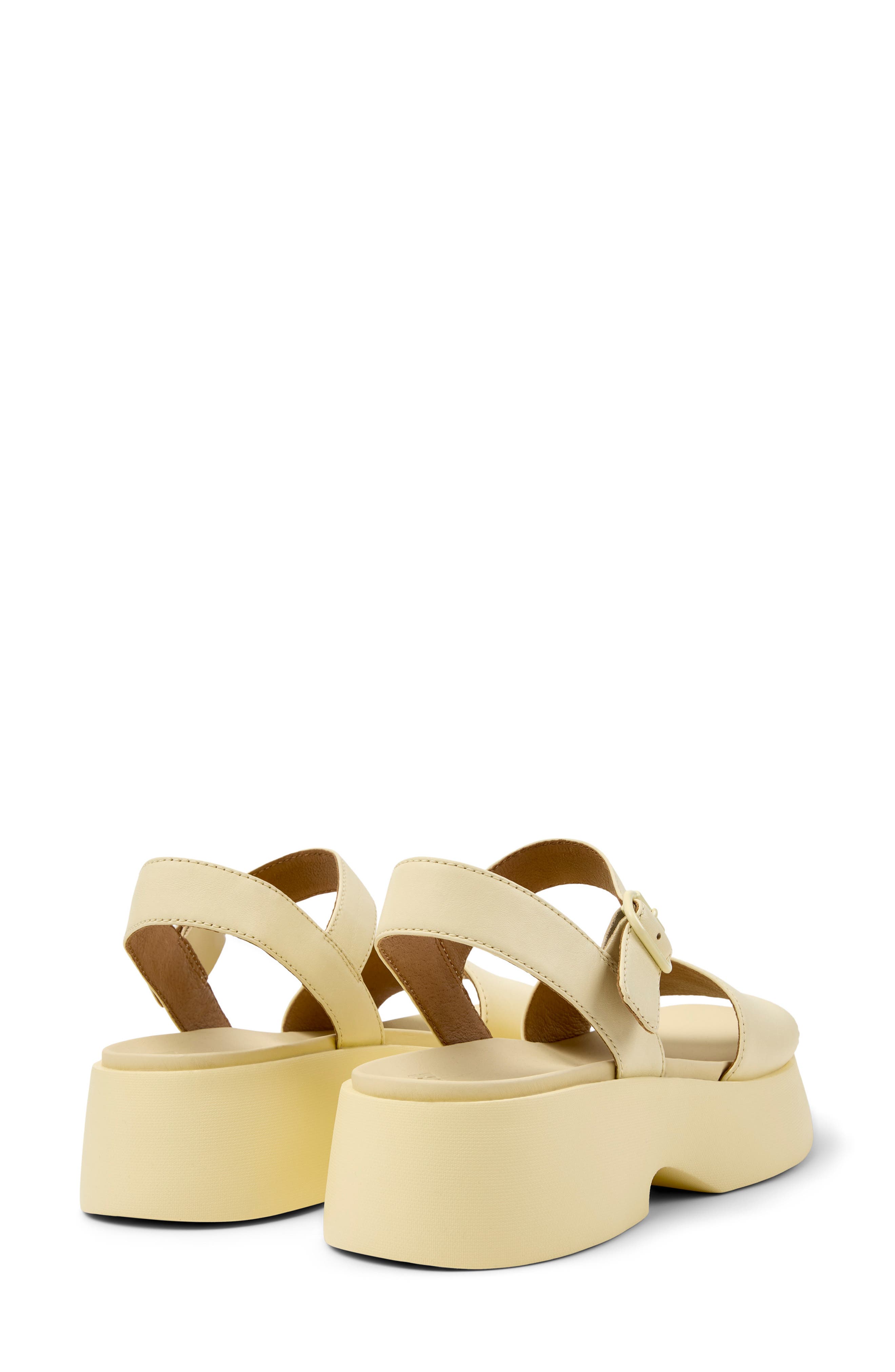 Camper Tasha Platform Sandal, Alternate, color, Light/ Pastel Yellow