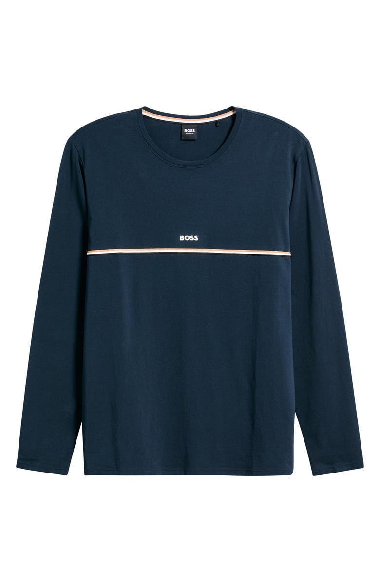 BOSS Unique Long Sleeve Pajama T-Shirt, Alternate, color, 