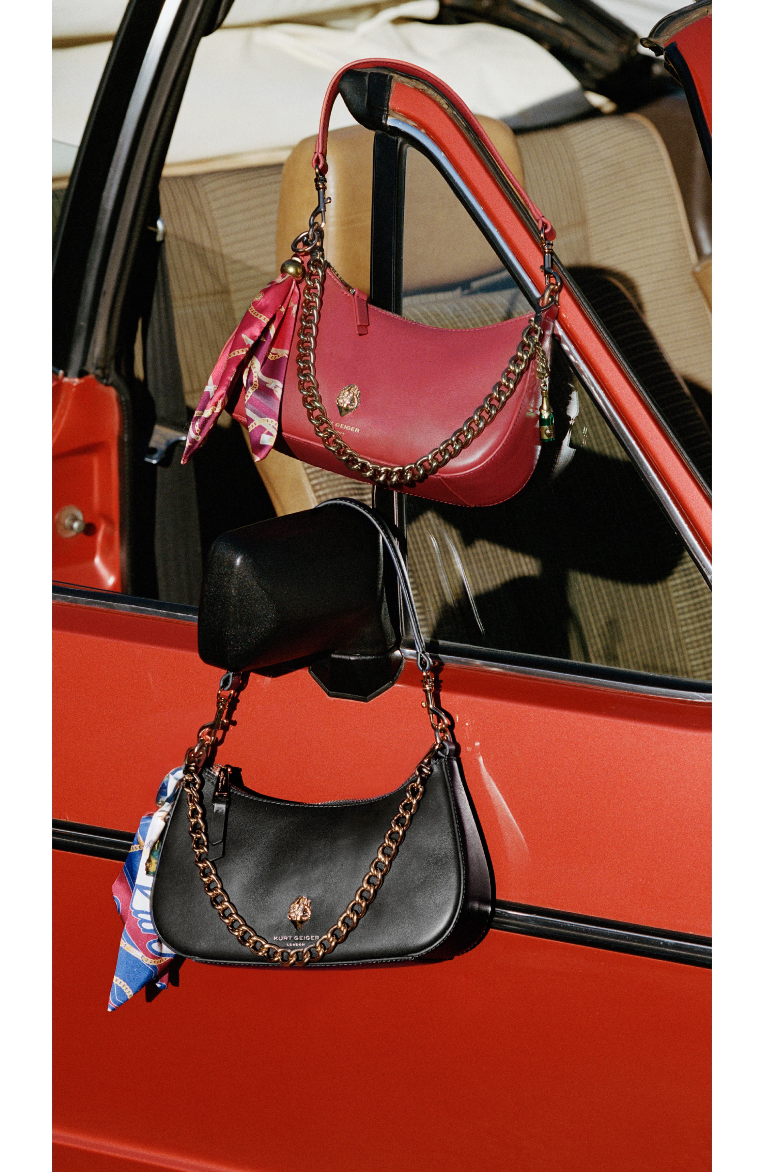 Kurt Geiger London Sloane Hobo Crossbody Bag, Alternate, color, Black