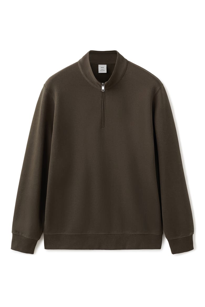 Quarter Zip Pullover, Alternate, color, CHOCOLATE
