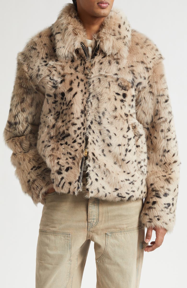 AMIRI Deer Genuine Shearling Jacket, Main, color, Dark Brown