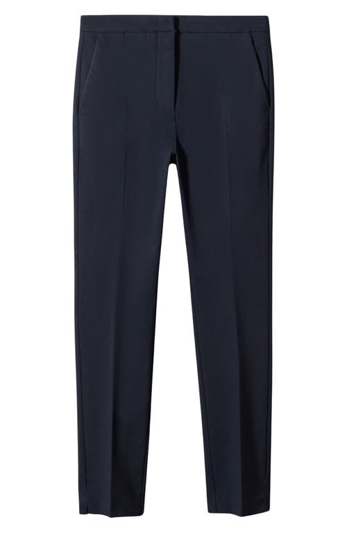 Mango Crop Skinny Pants In Blue