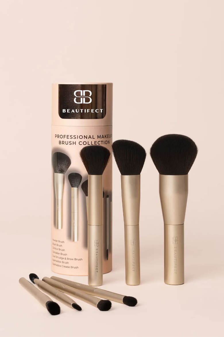 Professional Brush Collection, Alternate, color, Gold Finish