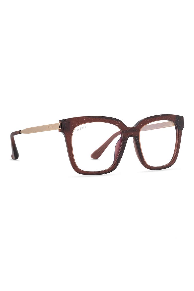 Bella 54mm Square Optical Glasses, Alternate, color, FESTIVE CHESTNUT / CLEAR