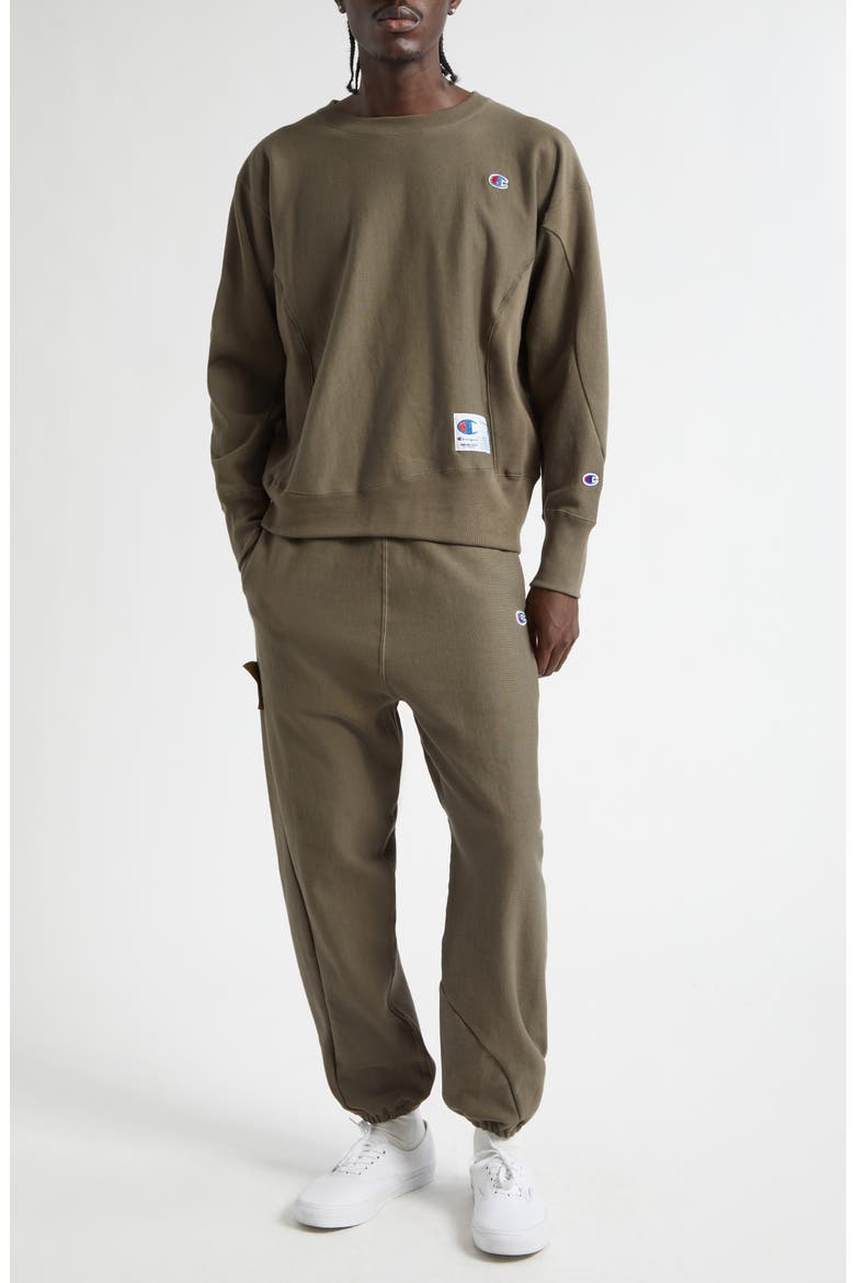 x Champion Cotton Fleece Joggers, Alternate, color, KHAKI GRAY