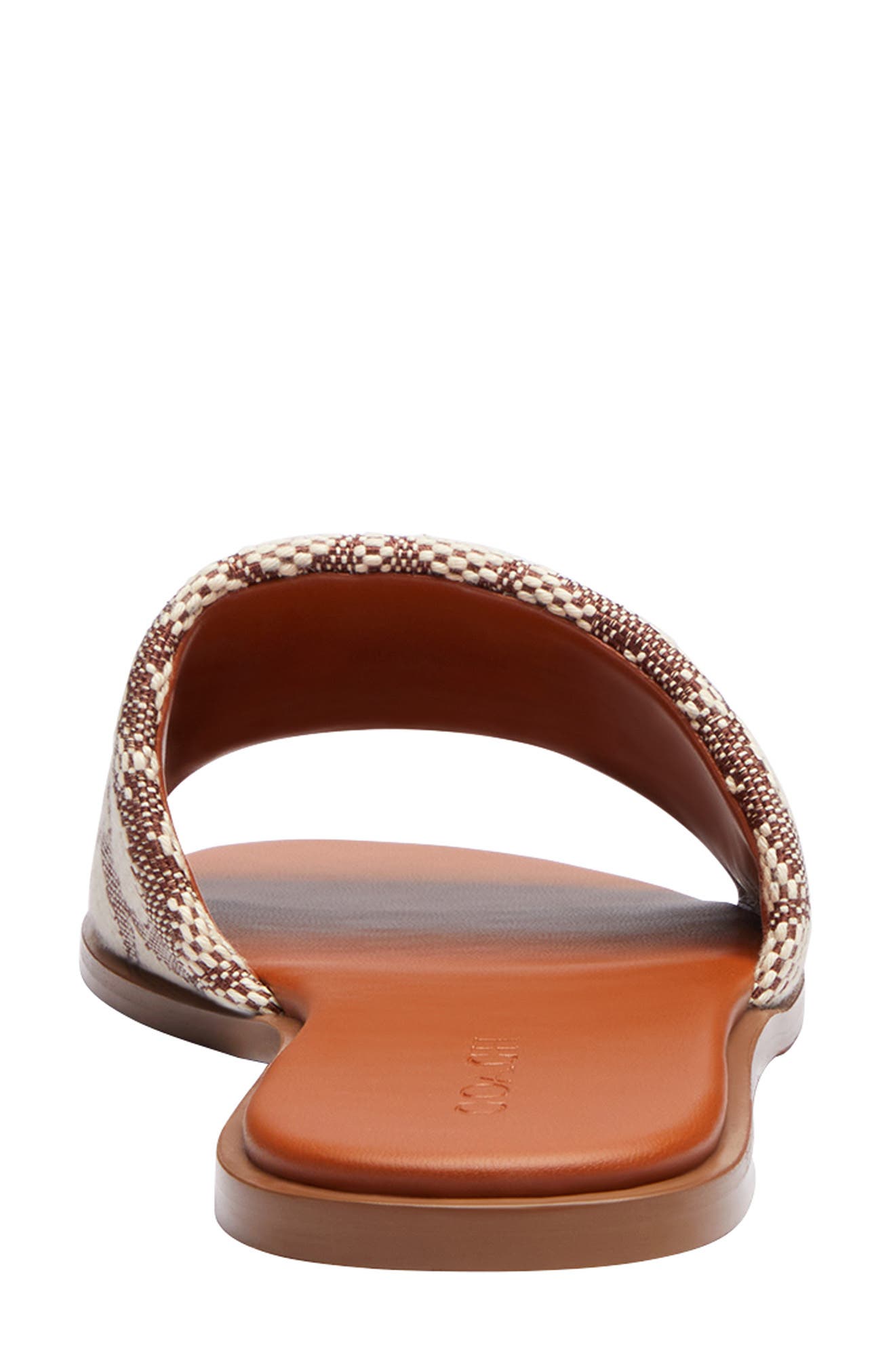 COACH Holly Logo Jacquard Slide Sandal, Alternate, color, Cocoa/ Burnished Ambe
