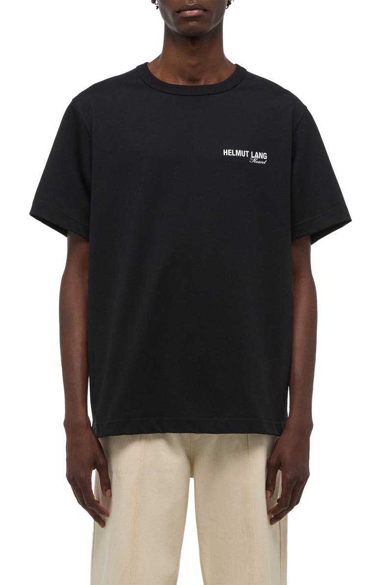 Helmut Lang Ski Map Graphic T-Shirt, Main, color, Black