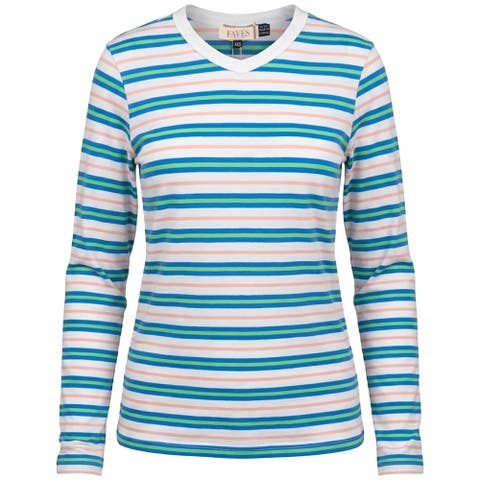 Long Sleeve Ribbed V-Neck Tee