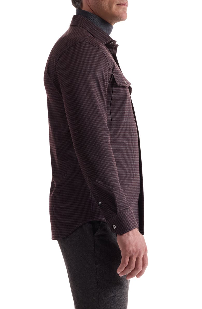 Bugatchi Knit Button-Up Shirt, Alternate, color, Bordeaux