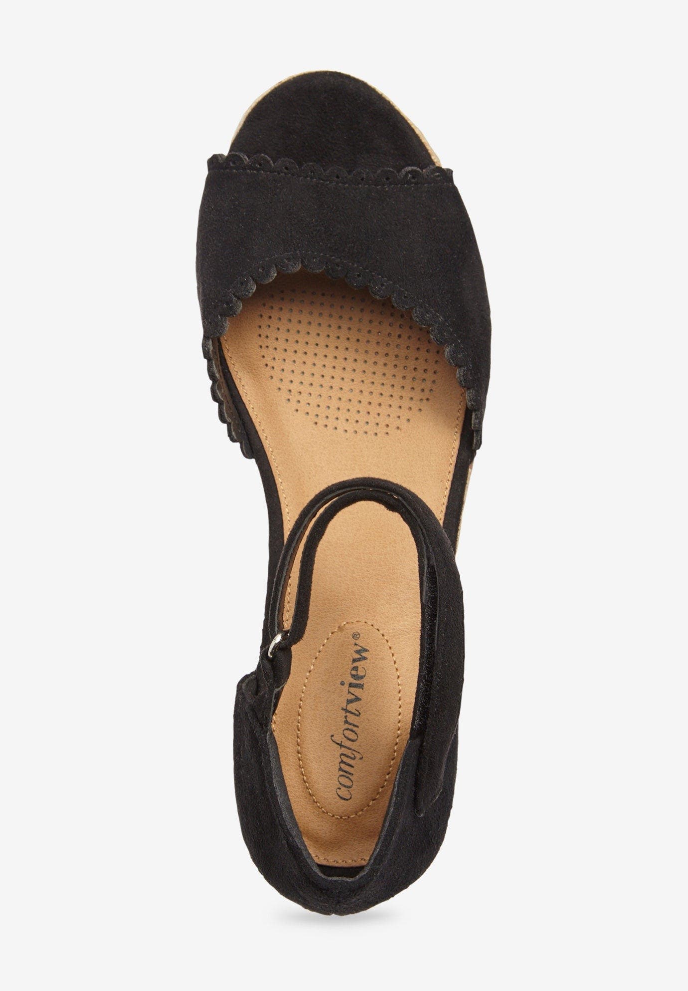 Comfortview The Charlie Espadrille, Alternate, color, Black
