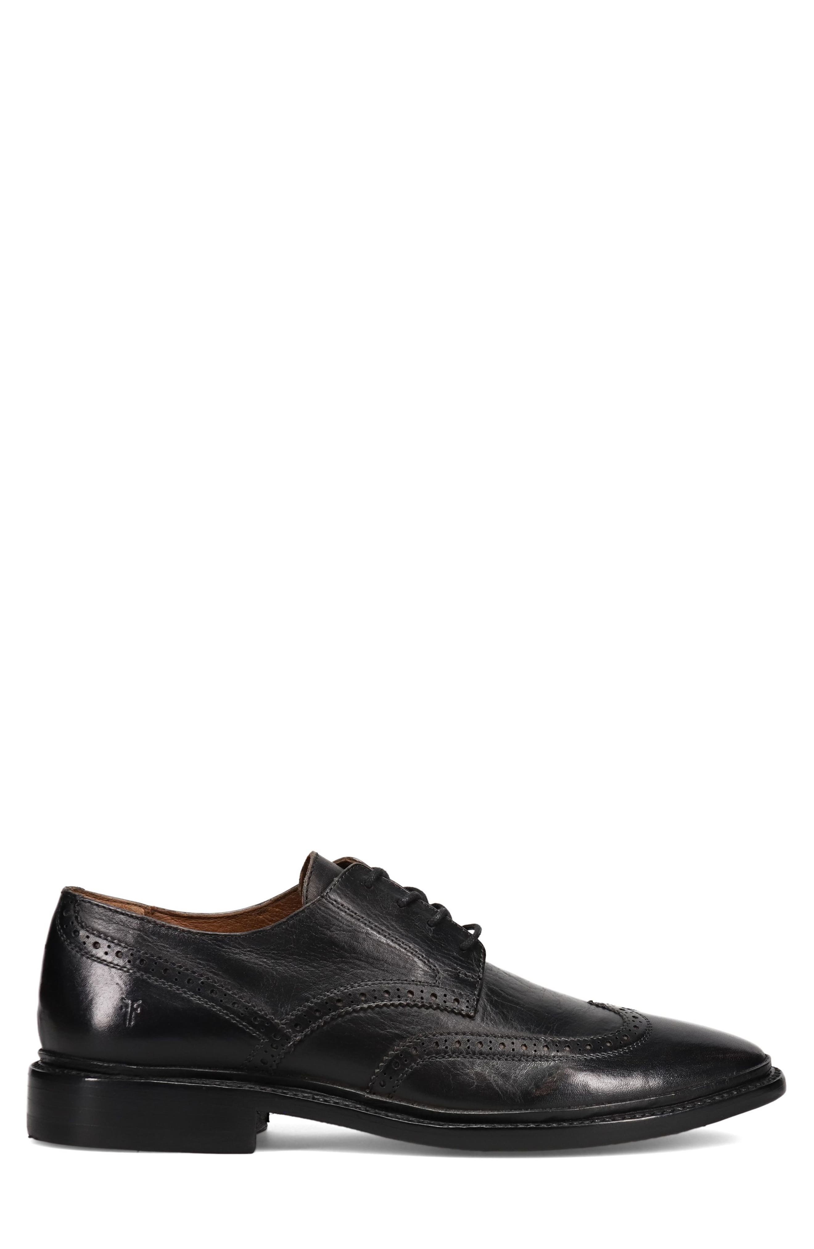 Frye Paul Wingtip Derby, Alternate, color, Black Laredo Leather