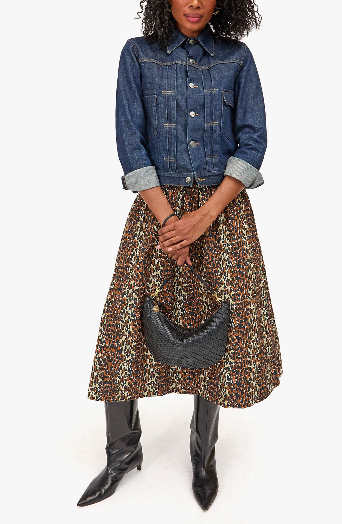 Clare V. Lune Shoulder Bag, Alternate, color, Black