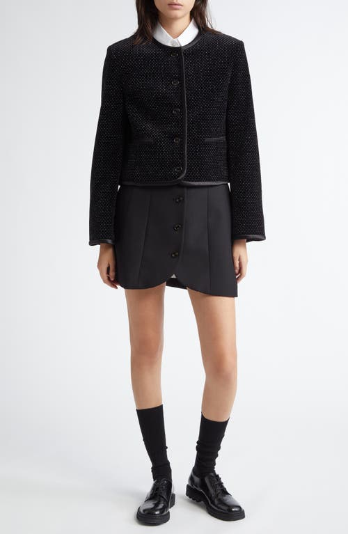Eenk Button Wool Miniskirt In Black