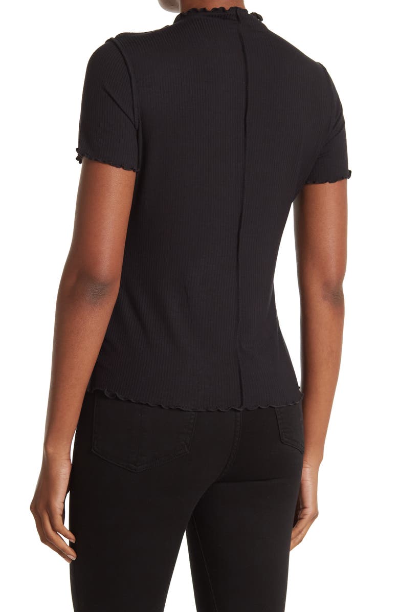 14th & Union 14TH AND UNION Funnel Neck Short Sleeve Top, Alternate, color, 