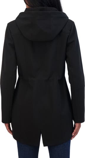 Water Resistant Hooded Softshell Coat
