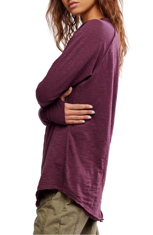 Free People We The Free Arden Extra Long Cotton Top In Red