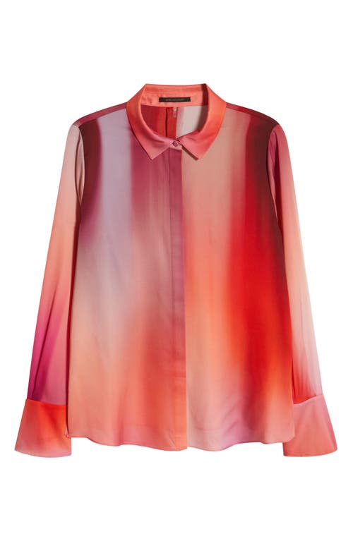 Kobi Halperin Printed Silk Blend Button-up Shirt In Poppy Multi