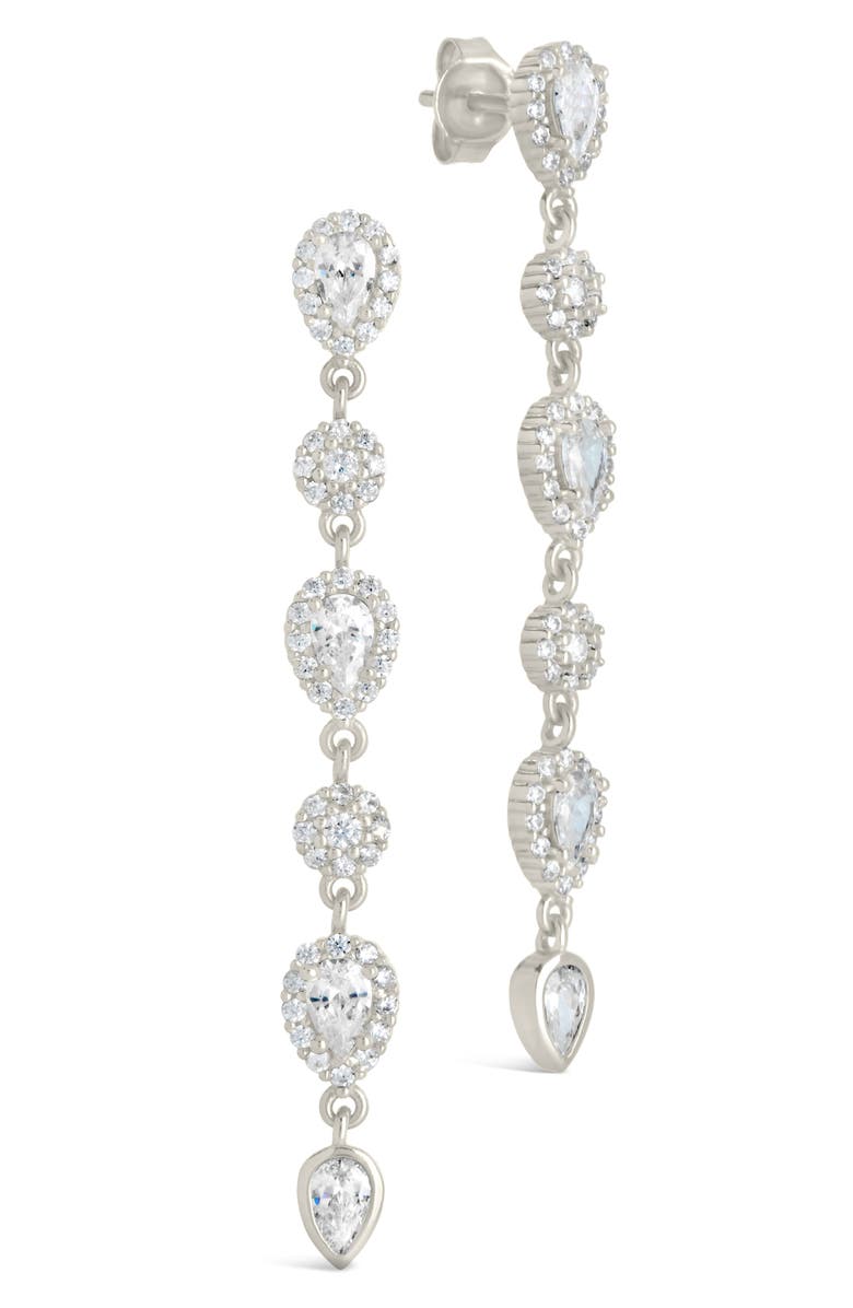 Sterling Forever Elowen CZ Link Drop Earrings, Main, color,