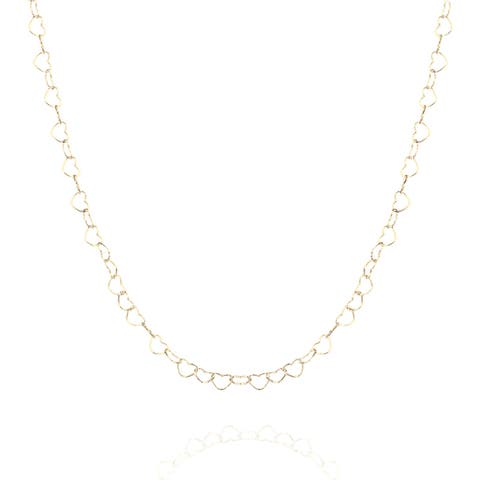 Love Heart Sterling Silver Chain Necklace