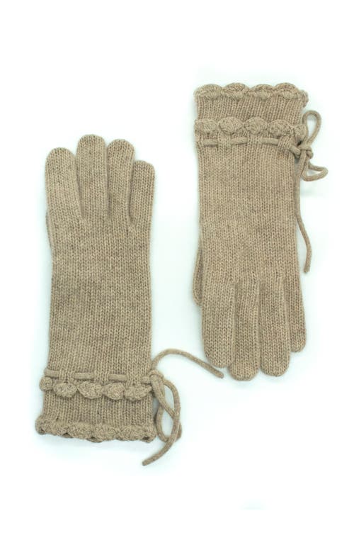 Portolano Cashmere Gloves With Strings In Neutral
