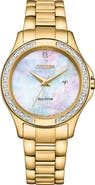 Citizen Eco-Drive Mother-of-Pearl & Crystal Bracelet Watch, 32mm