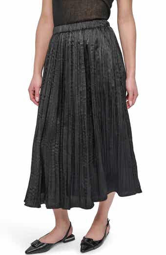 DKNY Crushed Pleated Midi Skirt