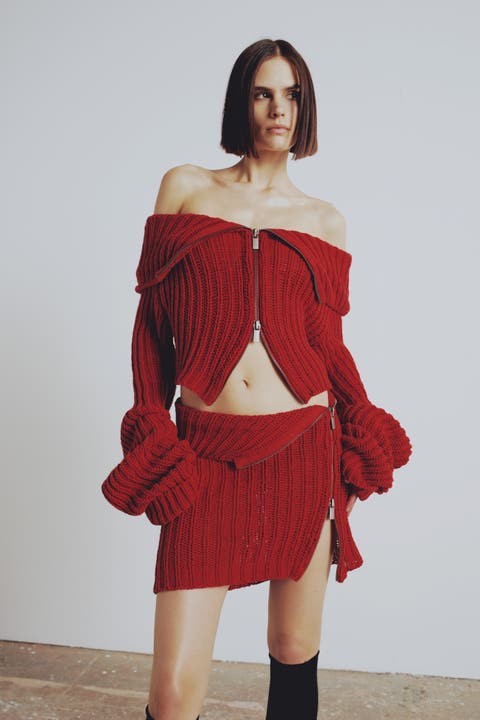 Cashmere Blend Your *Itch Zipped Knit Skirt