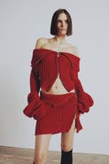 PCFG Cashmere Blend Your *Itch Zipped Knit Skirt