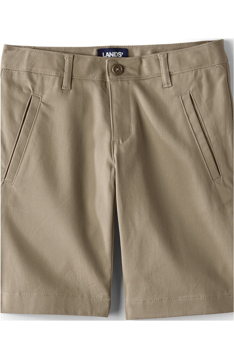 Lands' End School Uniform Girls Stretch Chino Bermuda Shorts, Alternate, color, Khaki