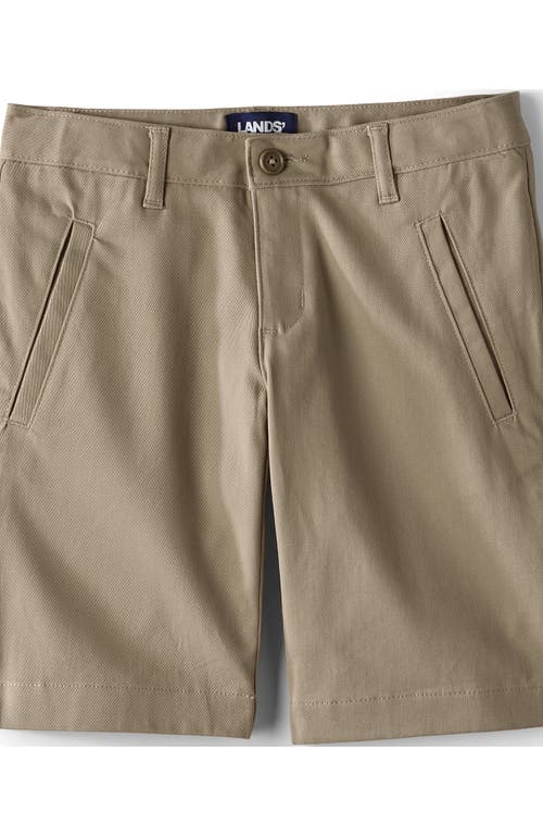 Lands' End School Uniform Girls Stretch Chino Bermuda Shorts In Khaki